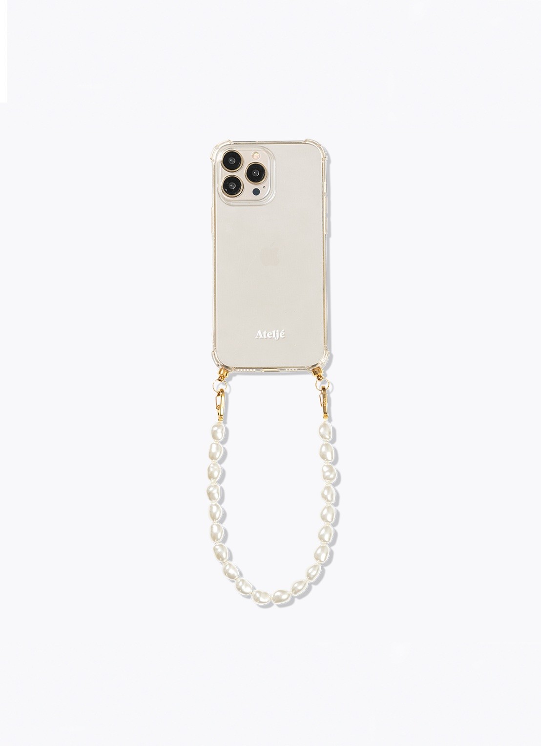 Ateljé Cloudy 2.0 telefoonkoord met imitatieparels - achterkant 4 wit