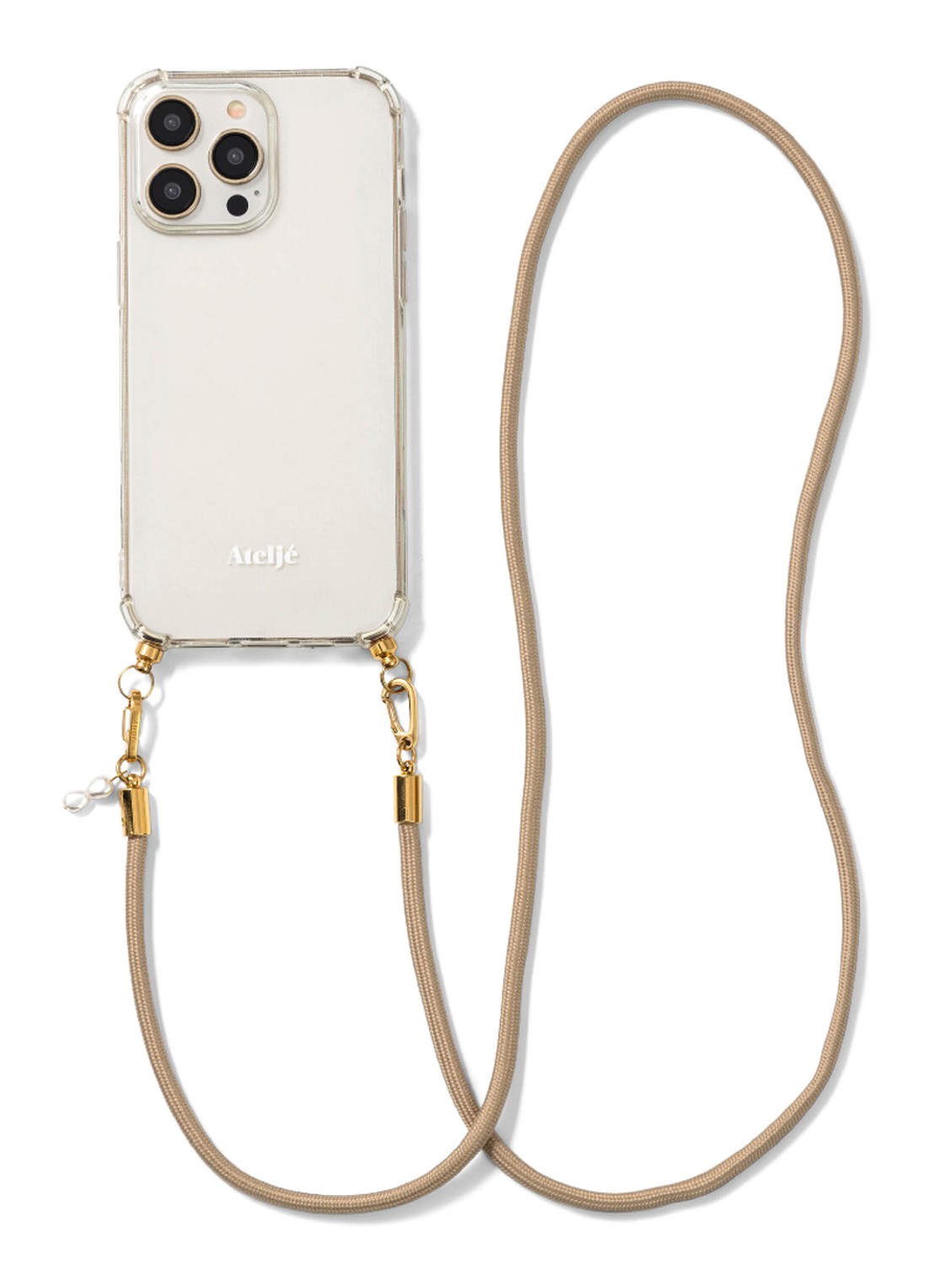 Ateljé Dune crossbody telefoonkoord - achterkant beige