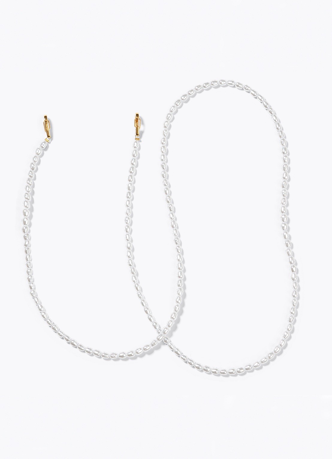 Ateljé Pearl Drop 2.0 crossbody telefoonkoord   - voorkant 3 wit