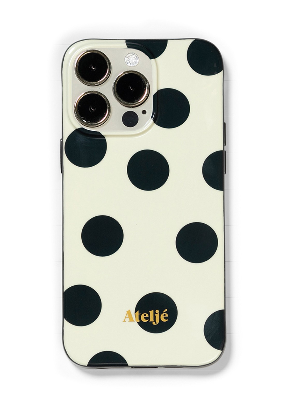 Ateljé Polkadot telefoonhoes voor IPhone 13 Pro - voorkant wit