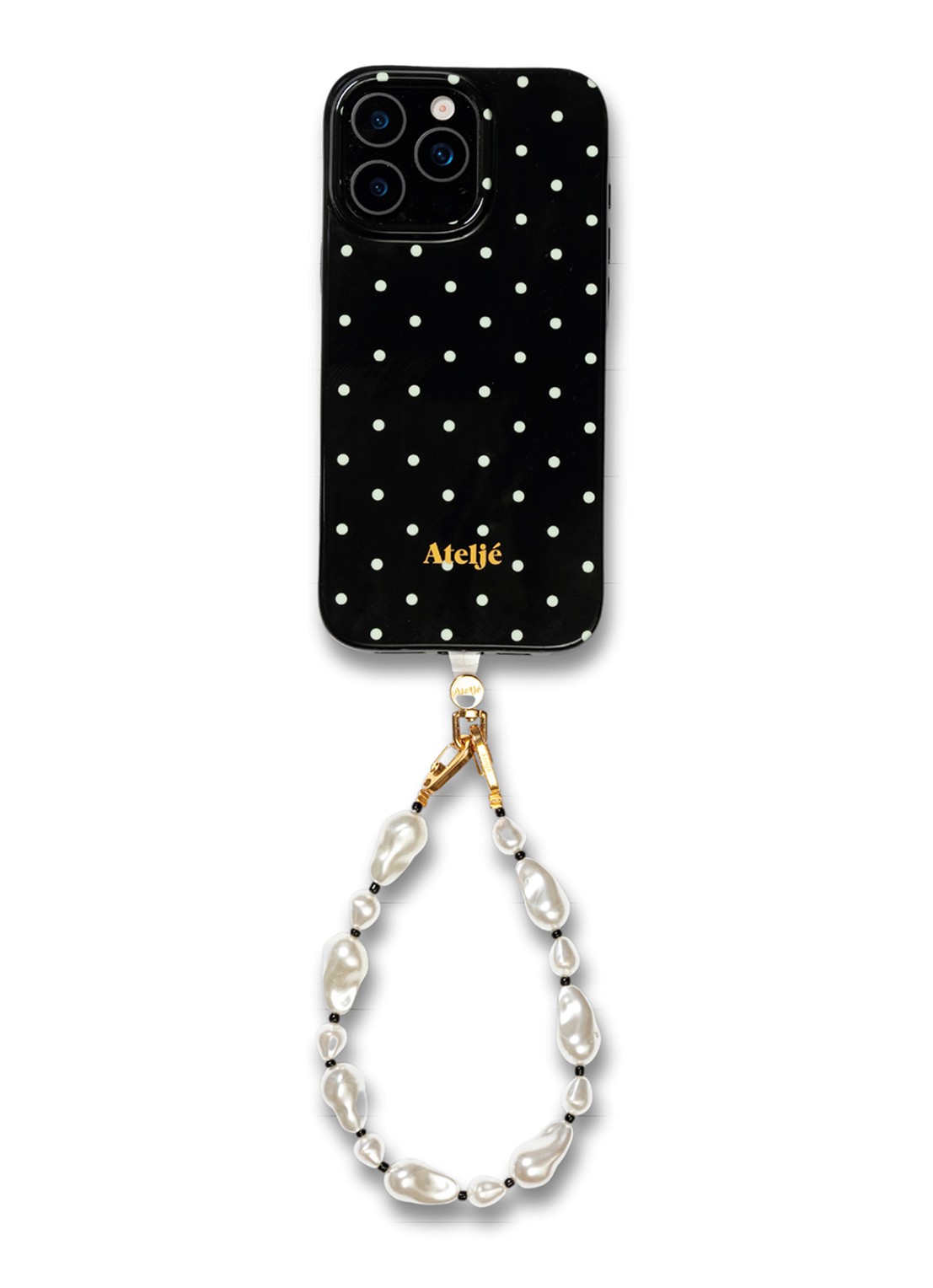 Ateljé Polkadot telefoonhoes voor IPhone 14 Pro Max - detail 3 zwart