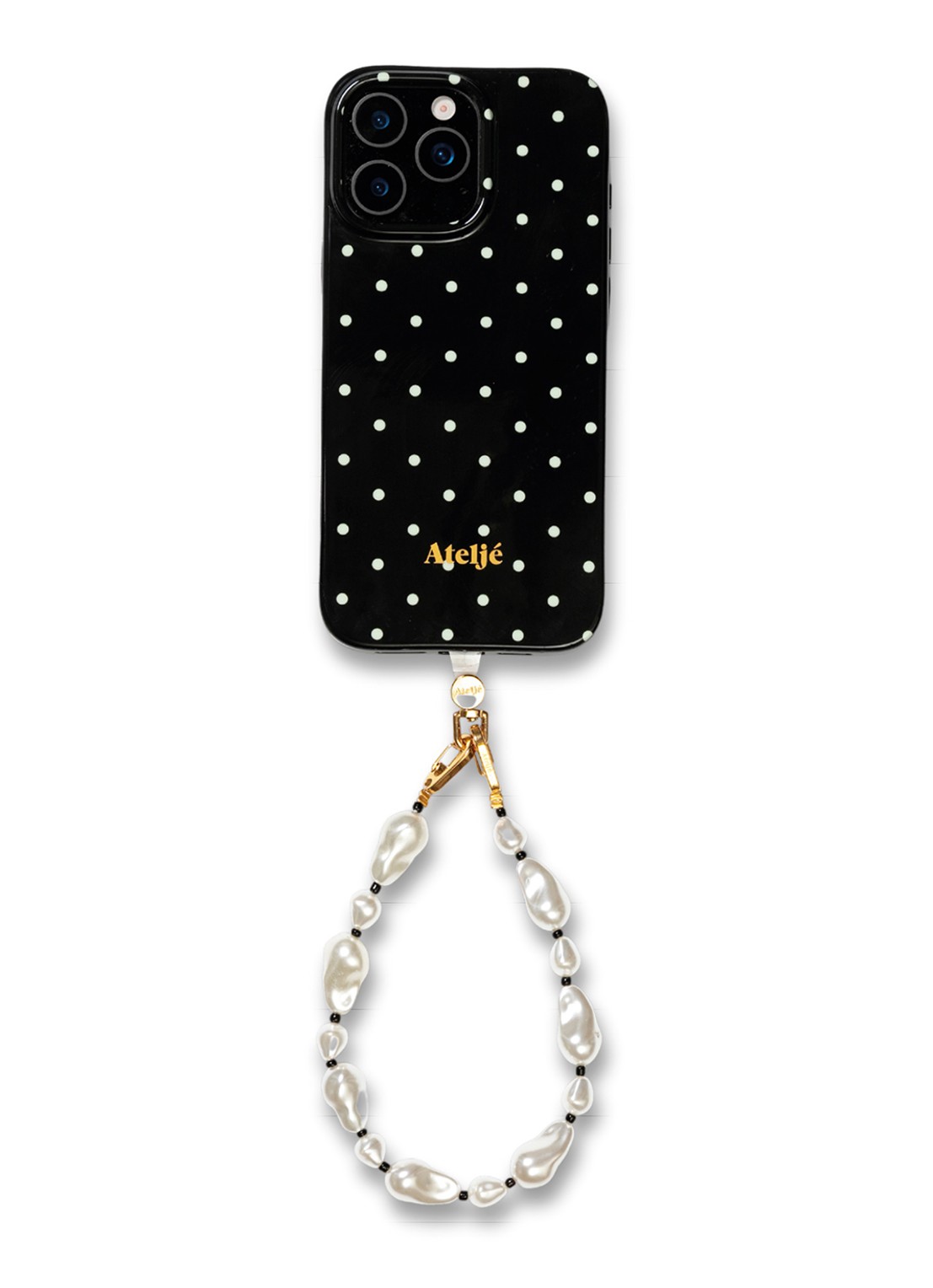 Ateljé Polkadot telefoonhoes voor IPhone 14 - detail 2 zwart