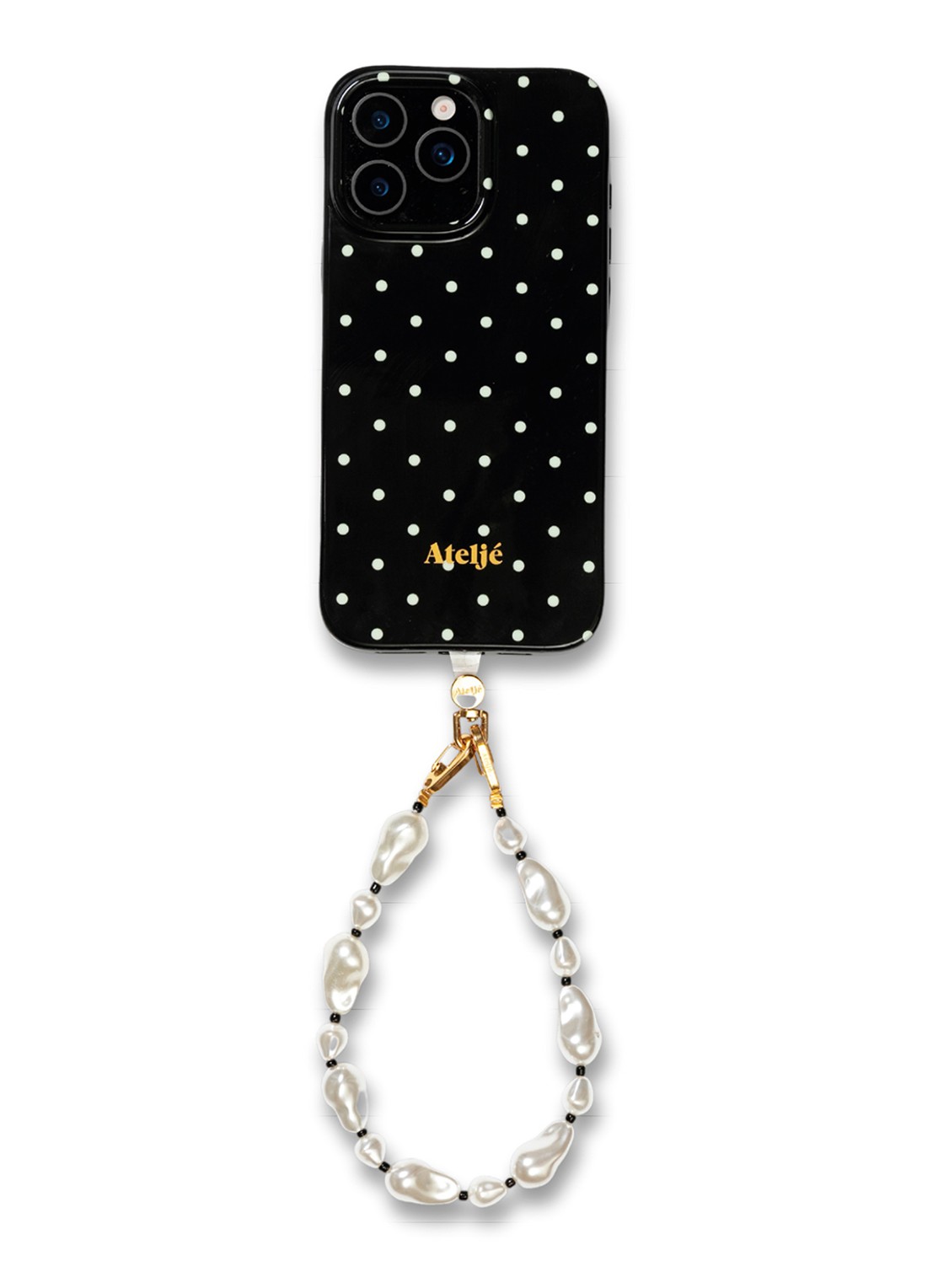 Ateljé Polkadot telefoonhoes voor IPhone 15 Pro Max - detail zwart