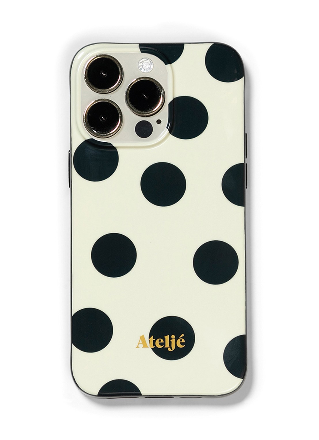 Ateljé Polkadot telefoonhoes voor IPhone 16 Pro Max - voorkant 3 wit