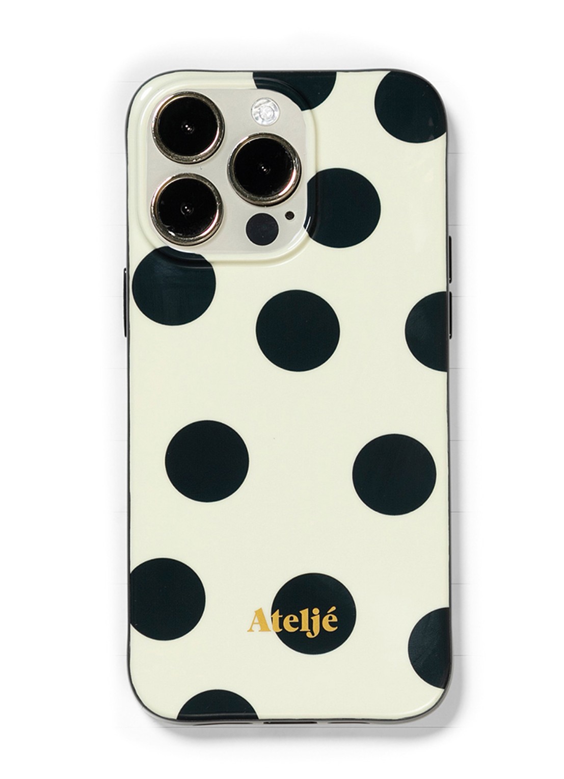 Ateljé Polkadot telefoonhoes voor IPhone 16 - voorkant 2 wit