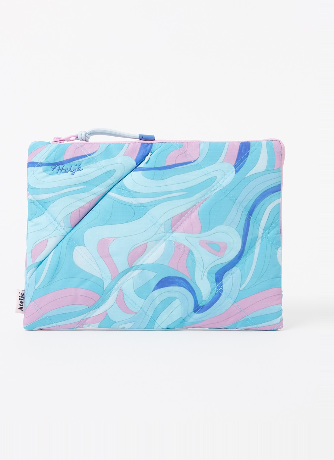 Ateljé Puffy Ride laptophoes 12 inch - voorkant 2 blauw