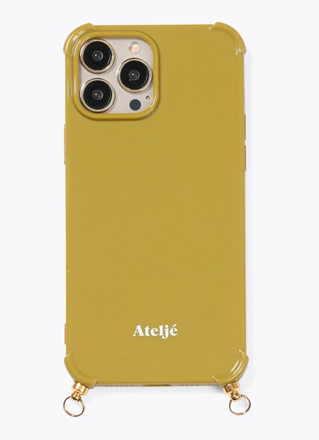 Ateljé Telefoonhoes voor iPhone 12/12 Pro - voorkant mosterd