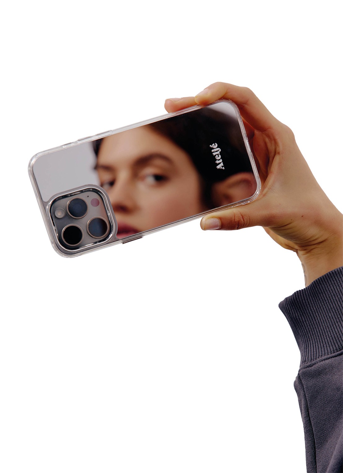 Ateljé Telefoonhoes voor iPhone 12 / 12 Pro - voorkant 4 zilver