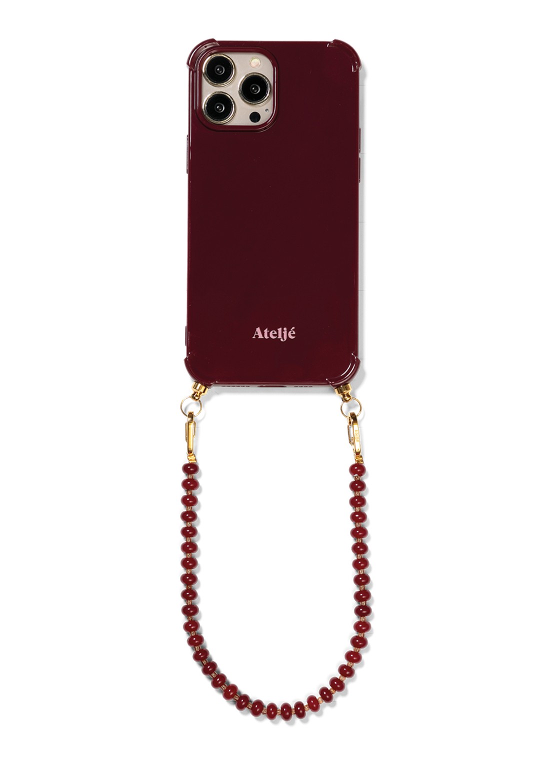 Ateljé Telefoonhoes voor iPhone 14 Pro Max - detail 2 bordeauxrood