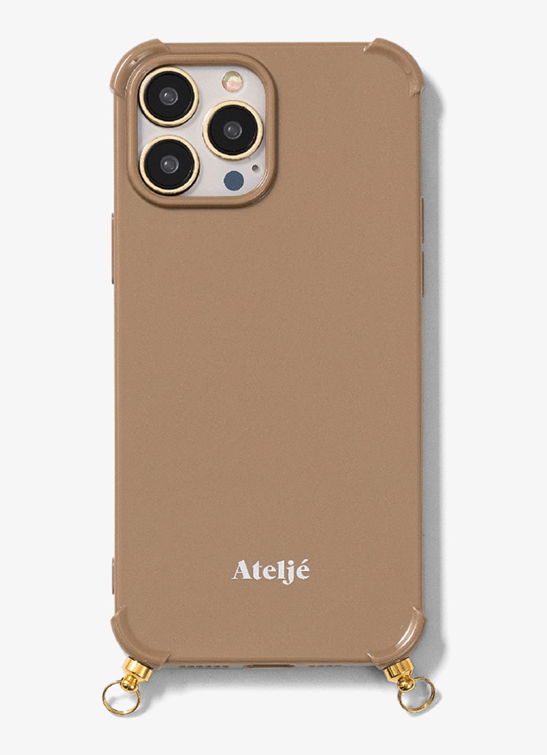 Ateljé Telefoonhoes voor iPhone 16 Plus - voorkant 2 camel