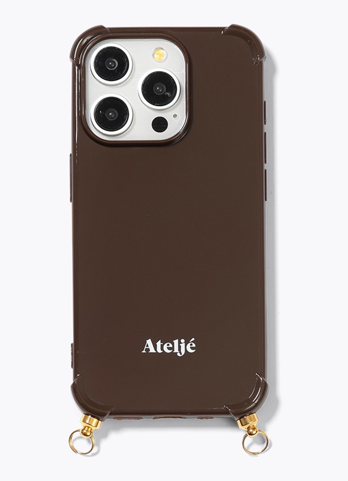 Ateljé Telefoonhoes voor iPhone 16 Pro Max - voorkant donkerbruin