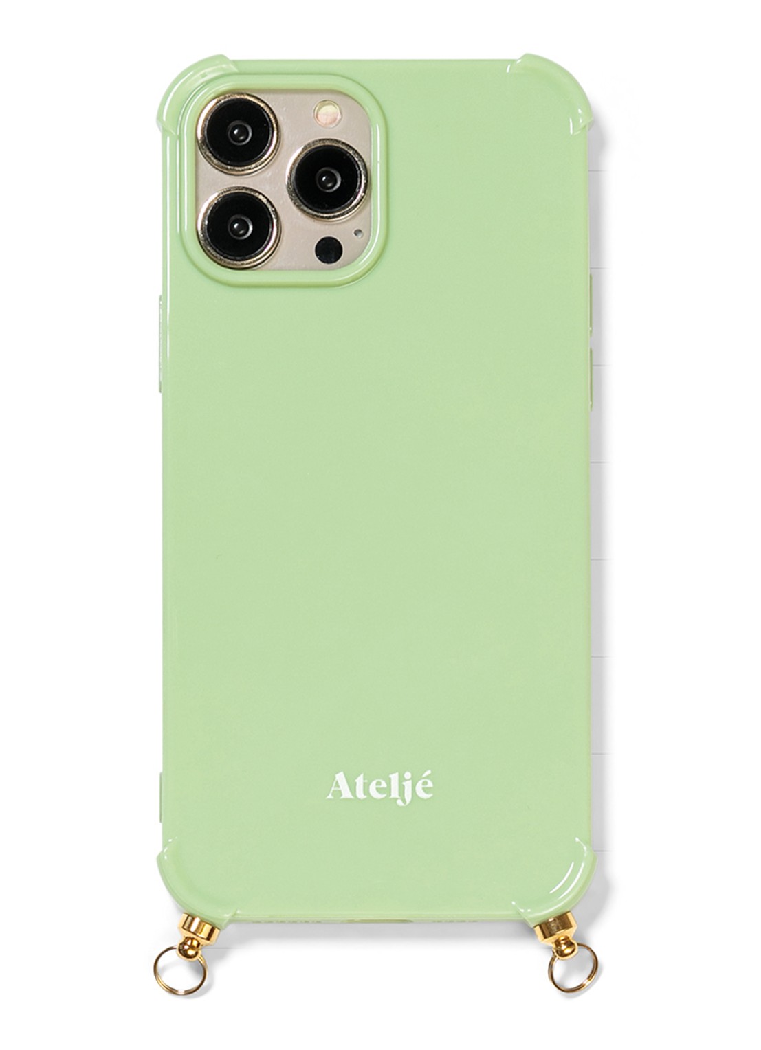Ateljé Telefoonhoes voor iPhone 16 Pro Max - voorkant 3 lichtgroen