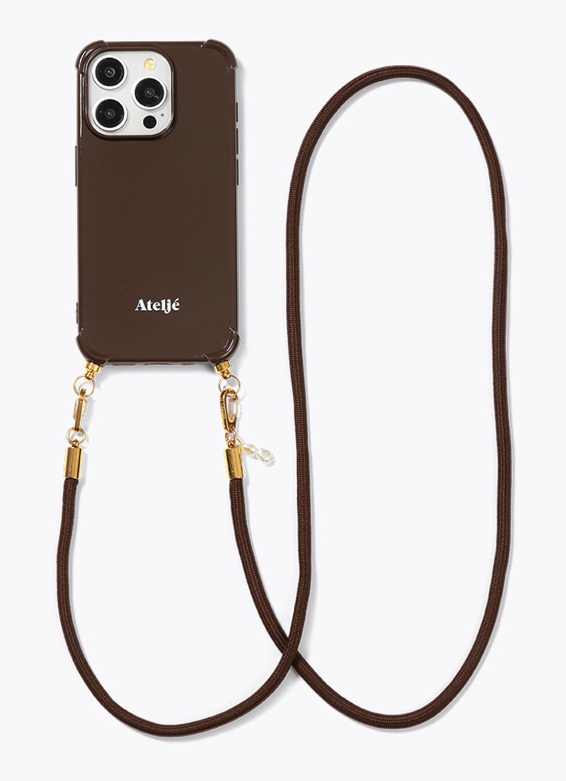 Ateljé Terra crossbody telefoonkoord - detail 3 donkerbruin
