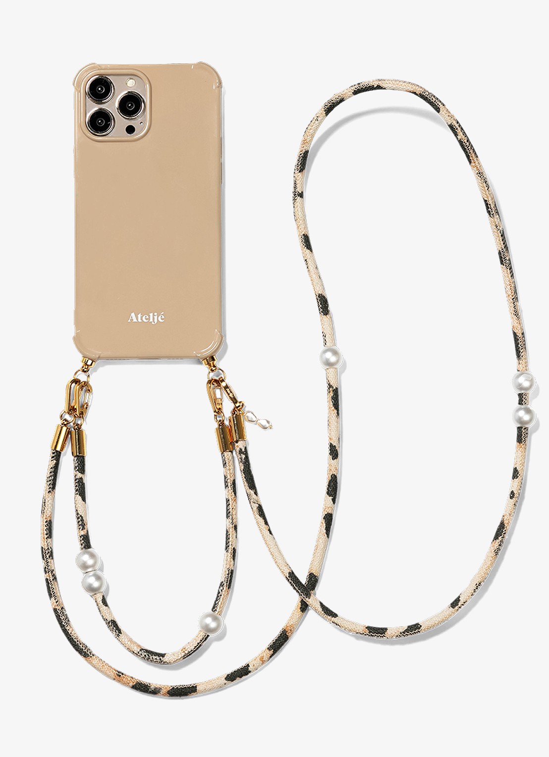 Ateljé Untamed crossbody telefoonkoord - detail 2 bruin
