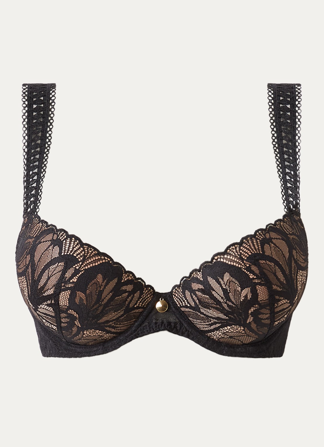 Aubade After Hours beugel bh met overlay van kant - voorkant 4 zwart