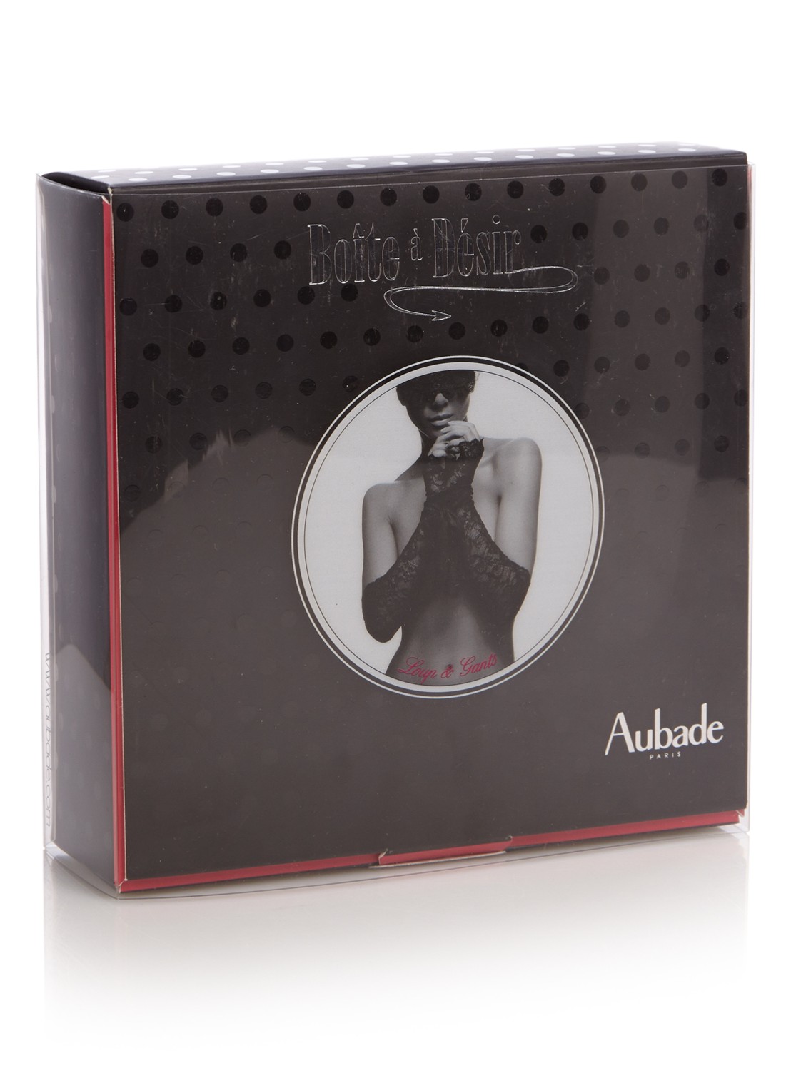 Aubade Boîte à Désir handschoenen en masker in giftbox - detail 3 zwart