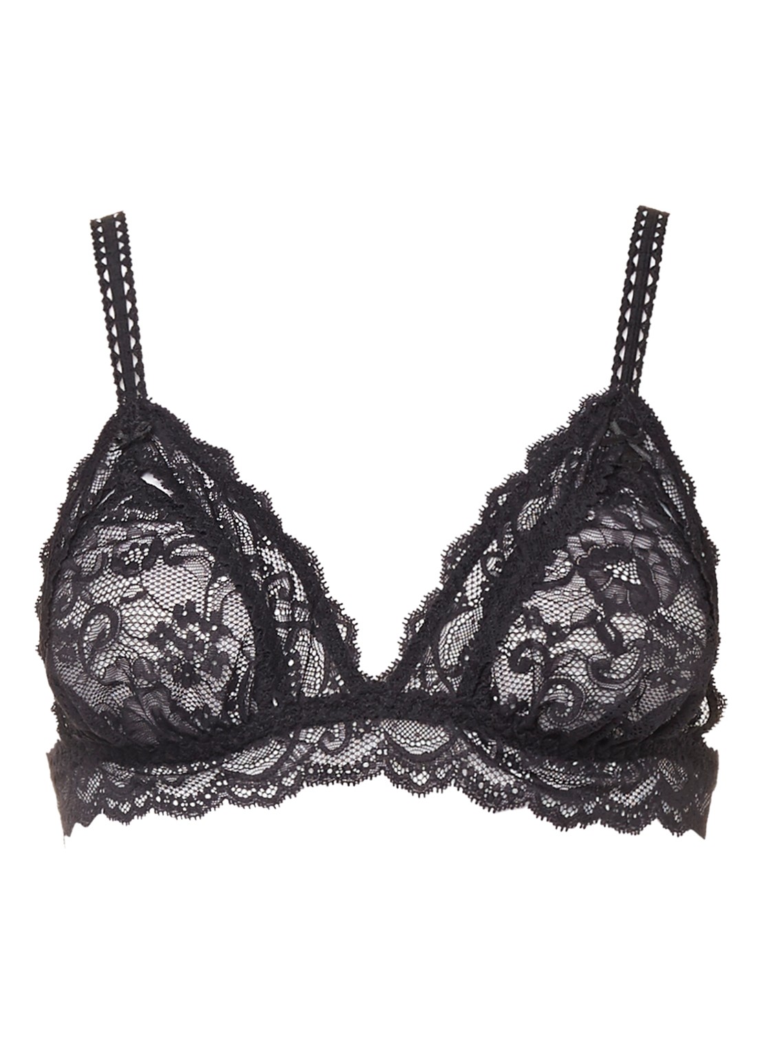 Aubade Boîte à Désir semi-transparante open-up bh in giftbox - voorkant 3 zwart
