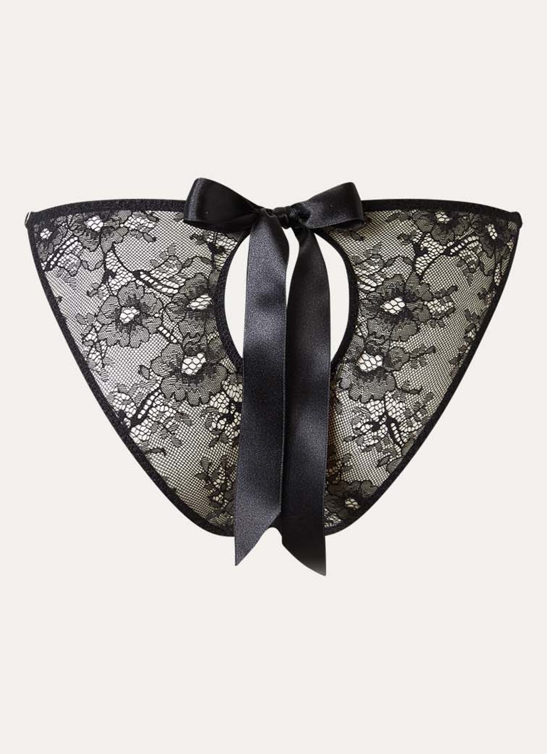 Aubade Cheeky Love slip van kant met gestrikt detail - achterkant zwart