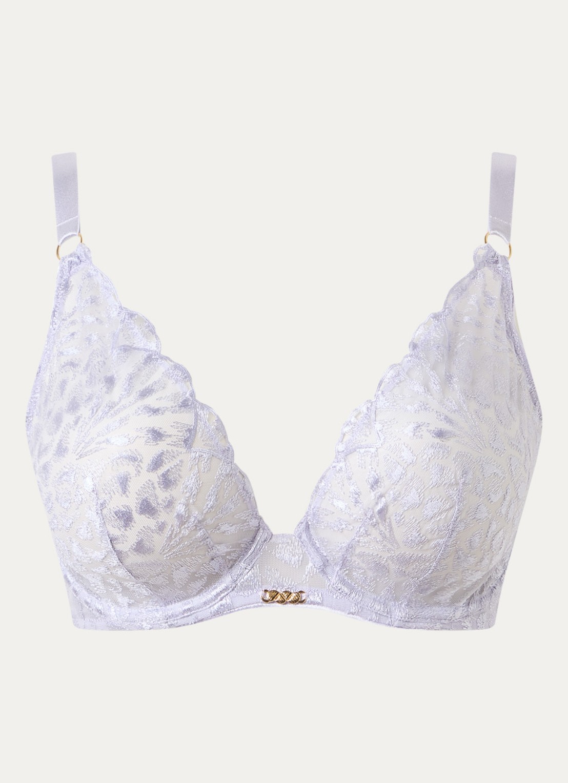 Aubade Crazy In Love beugel bh van mesh met borduring - voorkant 4 lila
