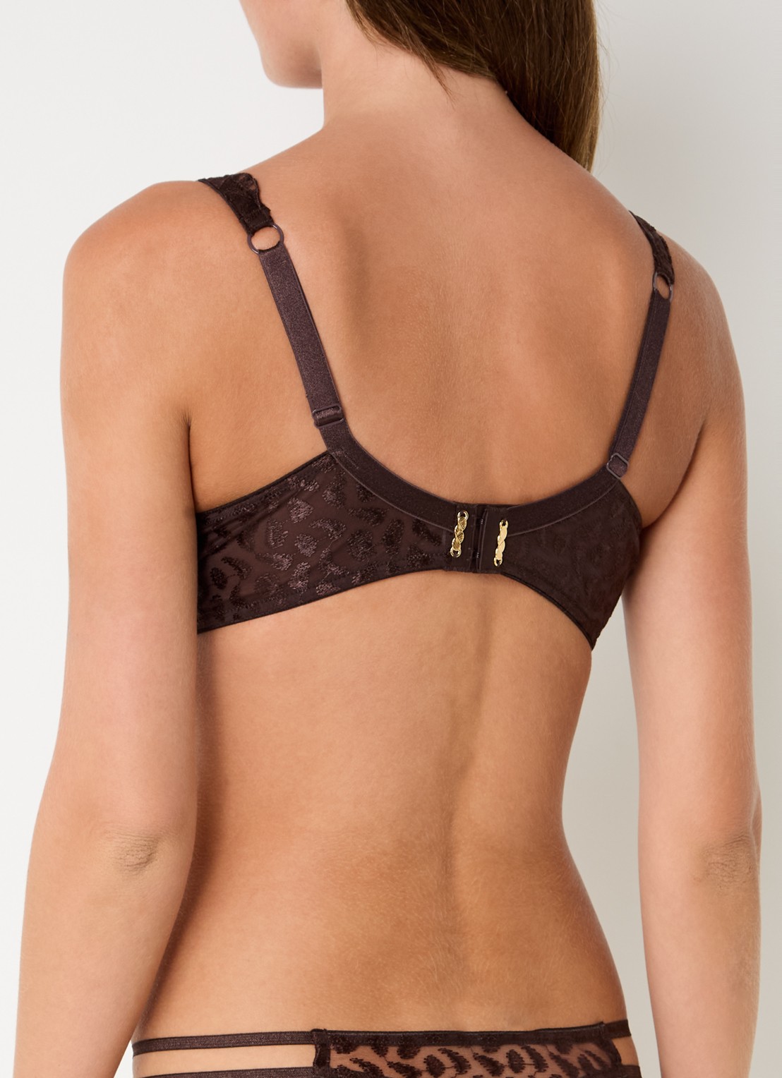 Aubade Crazy In Love beugel bh van mesh - achterkant 3 bruin