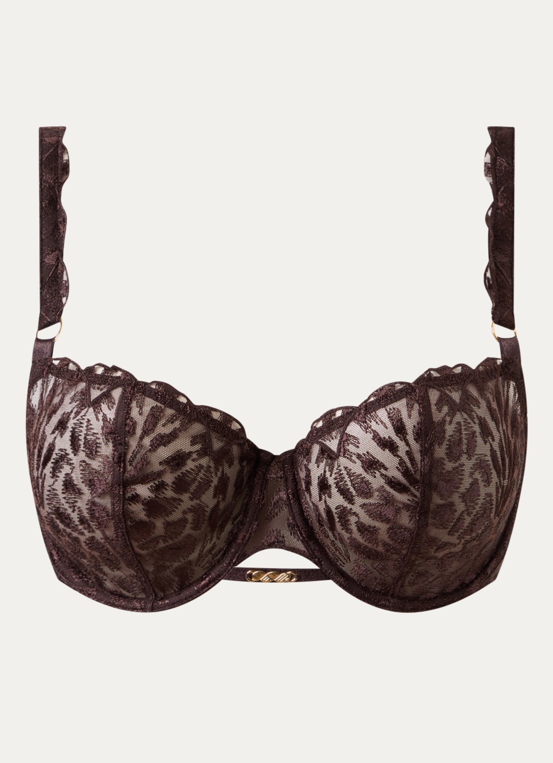 Aubade Crazy In Love beugel bh van mesh - voorkant bruin