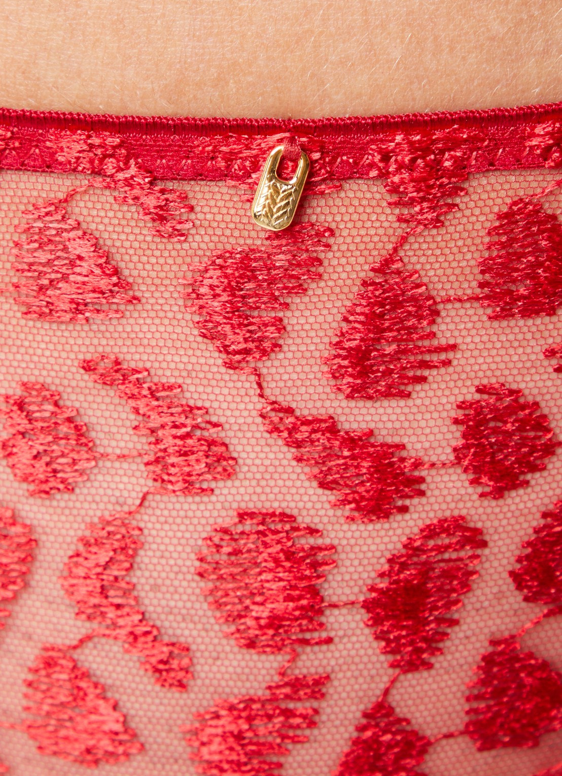 Aubade Crazy In Love hipster van mesh - detail 4 rood