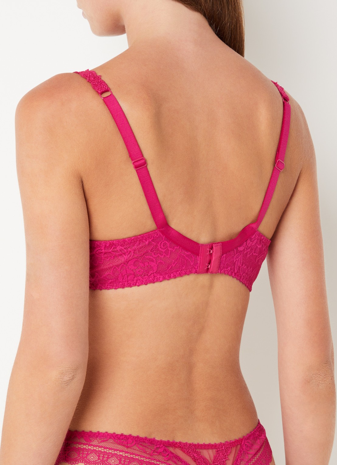 Aubade Ivresse Baroque balconette bh van kant - achterkant 5 fuchsia