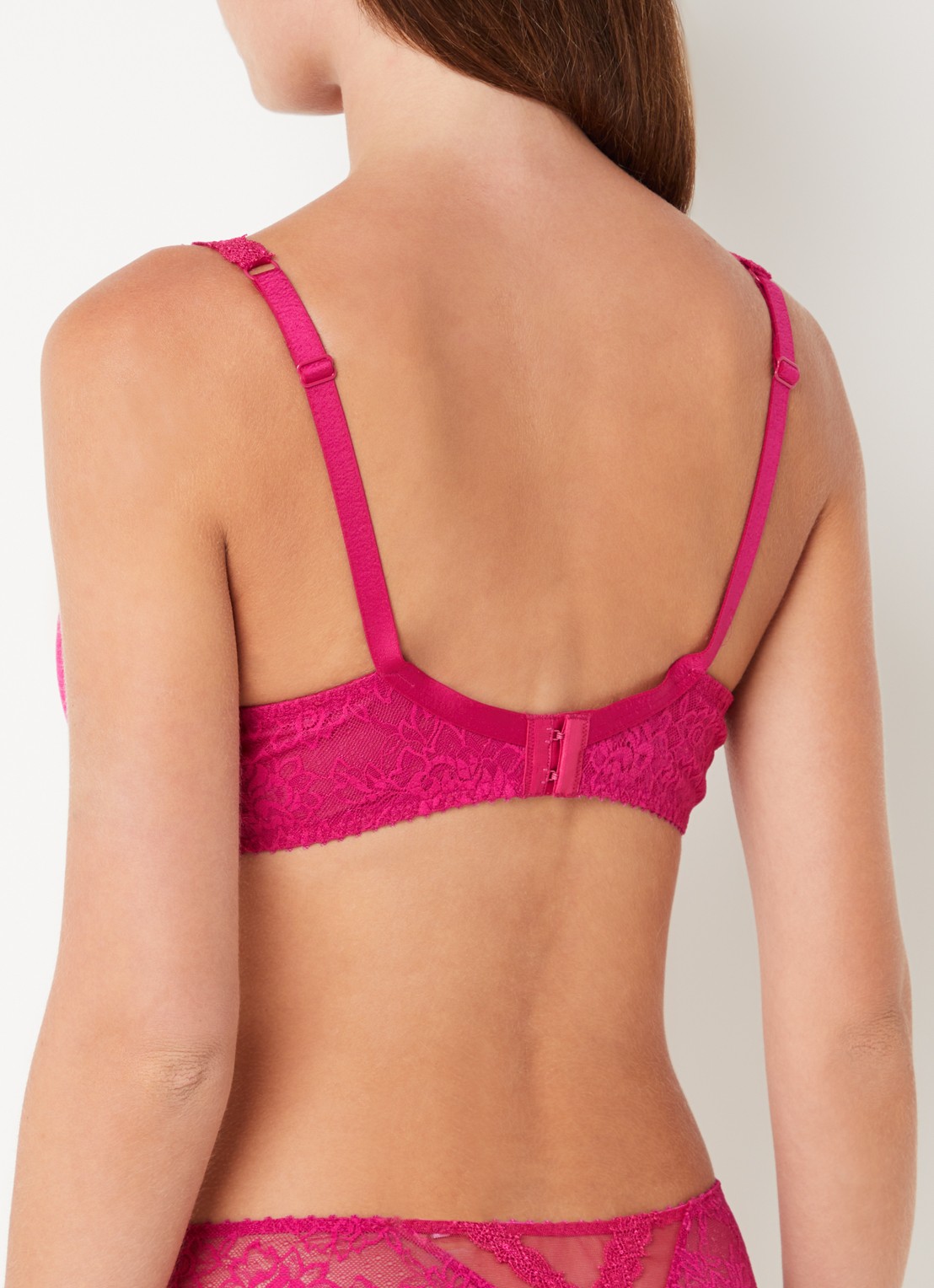 Aubade Ivresse Baroque push-up bh met overlay van kant - achterkant 5 fuchsia