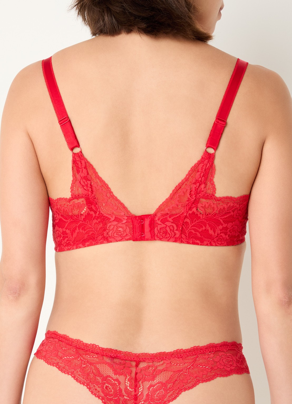 Aubade Rosessence beugel bh van kant - achterkant rood