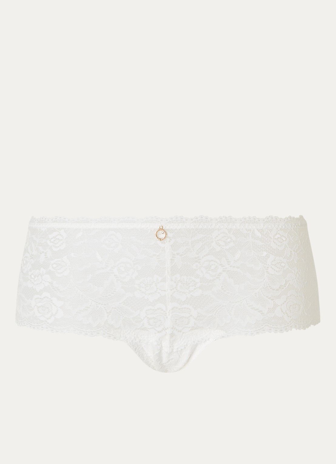 Aubade Rosessence Care shorty van kant - voorkant wit