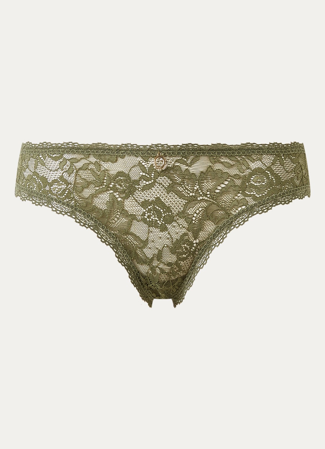 Aubade Rosessence slip van kant - voorkant 4 mosgroen