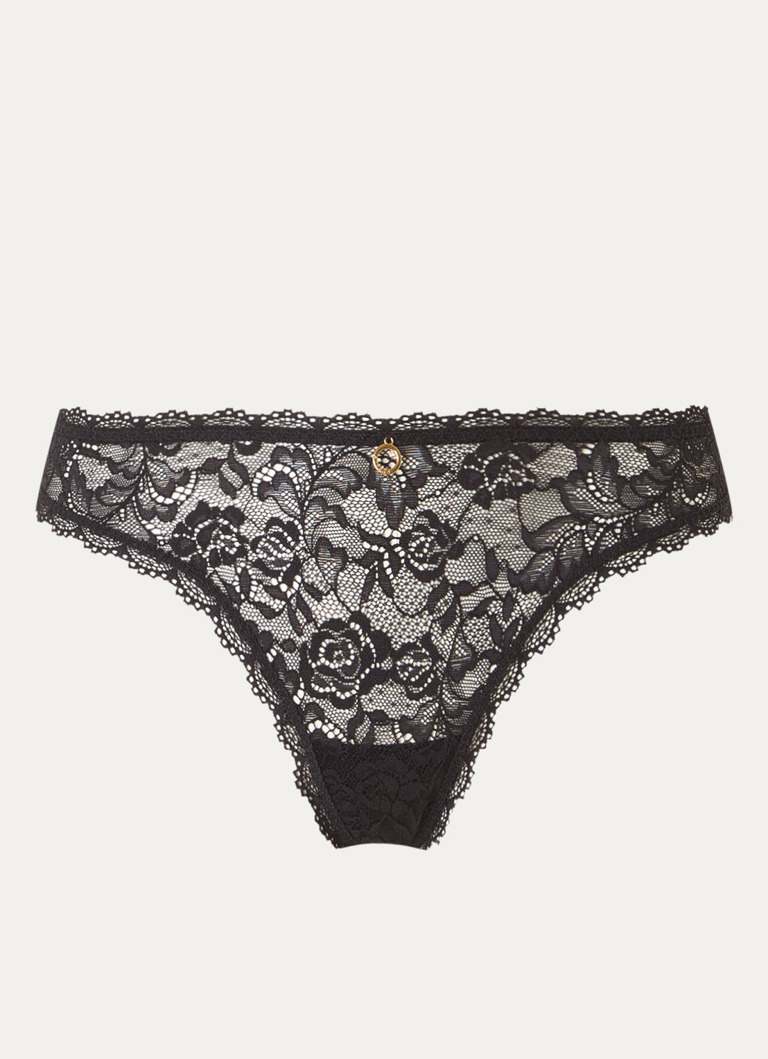 Aubade Rosessence tanga van kant - voorkant 4 zwart