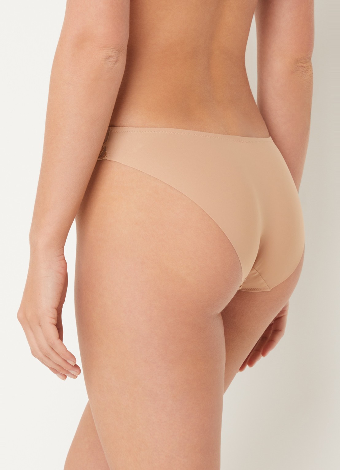 Aubade Sheer Emotion slip met details van mesh - achterkant beige