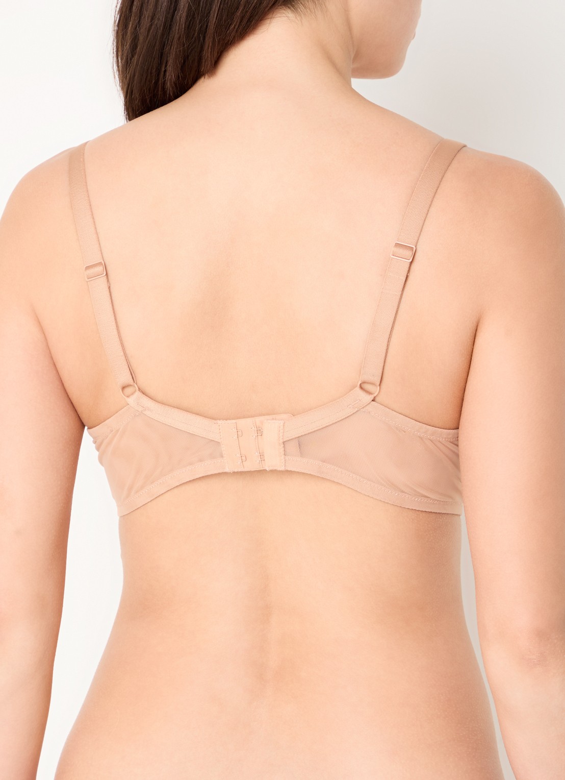Aubade Sheer Emotion voorgevormde beugel bh met overlay van mesh - achterkant 2 zand