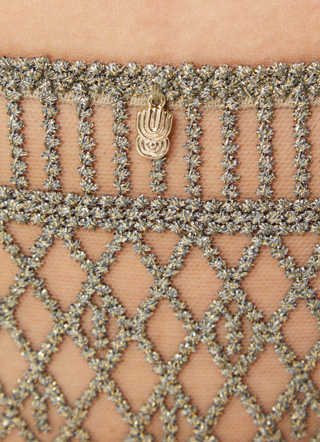 Aubade Stardust Dream string van mesh met lurex - detail 3 groen