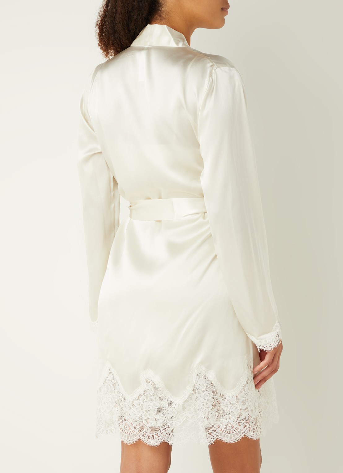 Aubade Toi Mon Amour kimono met kant - achterkant wit