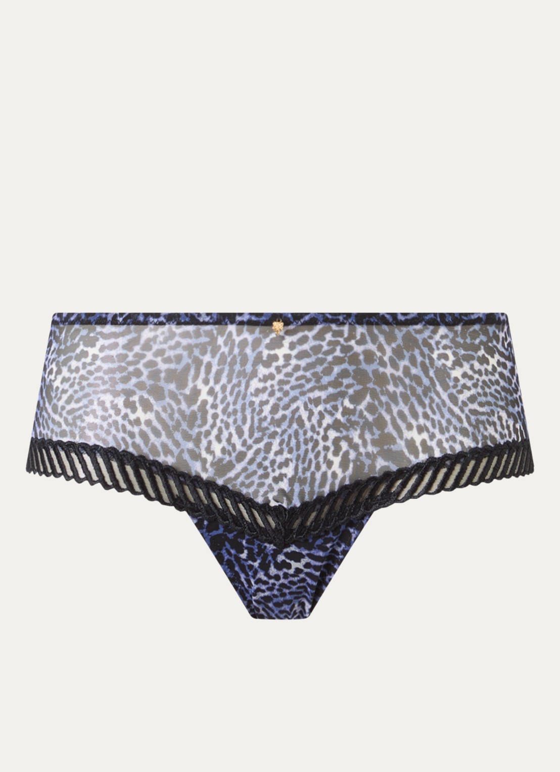 Aubade Vibrant Emotion hipster met panterprint - voorkant donkerblauw