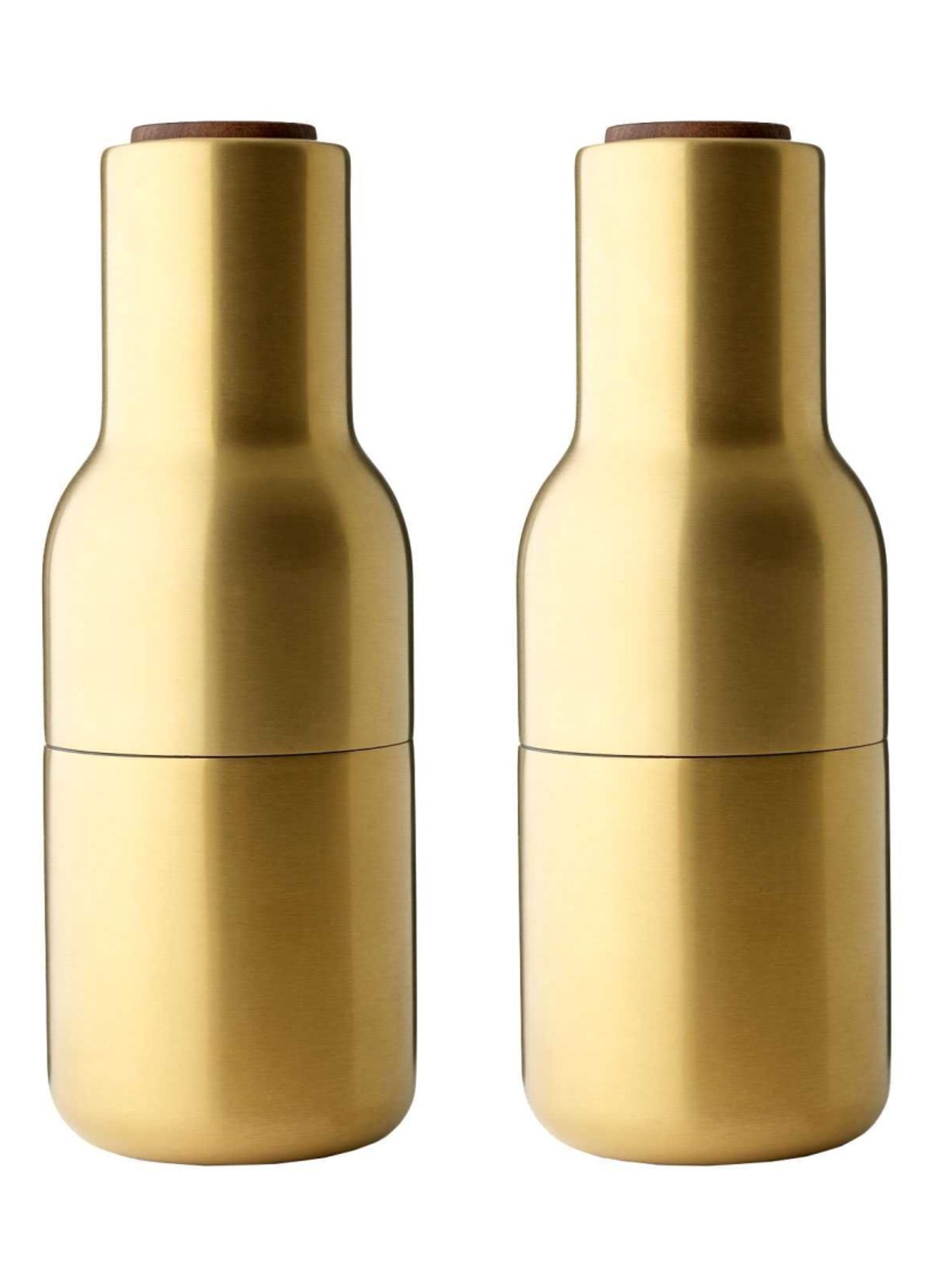 Audo Copenhagen Bottle Grinder peper- en zoutmolen  - voorkant goud