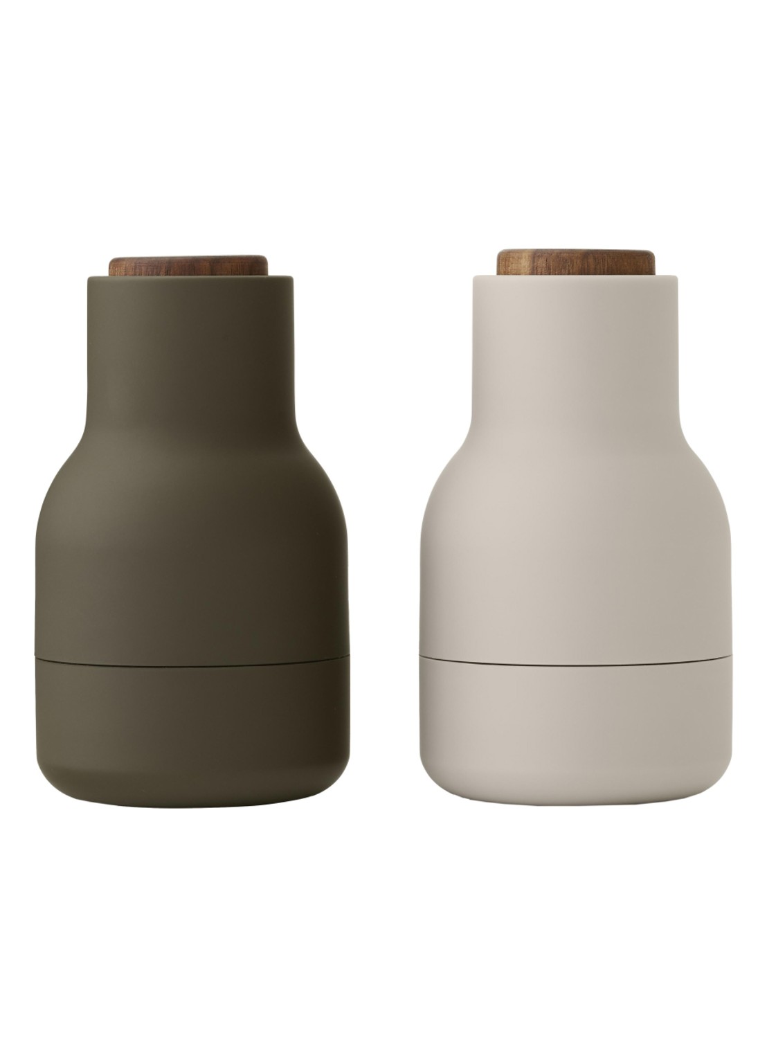 Audo Copenhagen Bottle Grinder Small peper- en zoutmolen set van 2  - voorkant bronsgroen