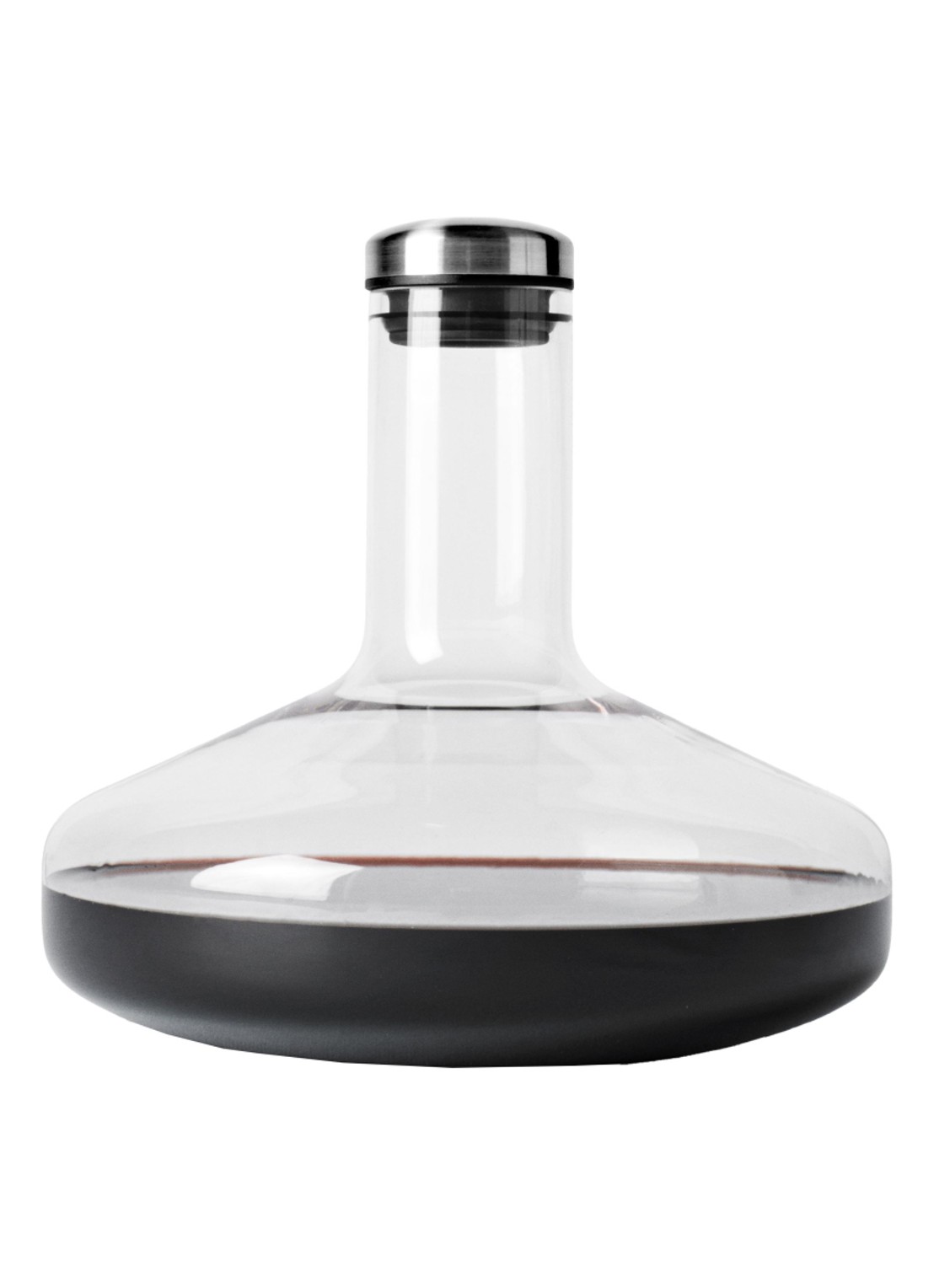 Audo Copenhagen Wine Breather Deluxe decanteerkaraf  - voorkant zilver