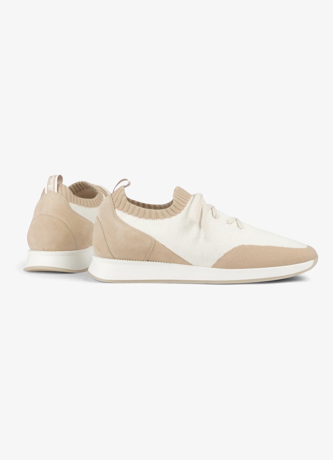 Aurélien Active Knit 2.0 sneaker met gebreid bovenwerk van wol - achterkant 5 light beige-271 / beige