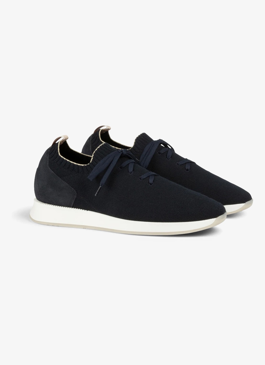 Aurélien Active Knit 2.0 sneaker met gebreid bovenwerk van wol - voorkant 4 navy-410 / blauw