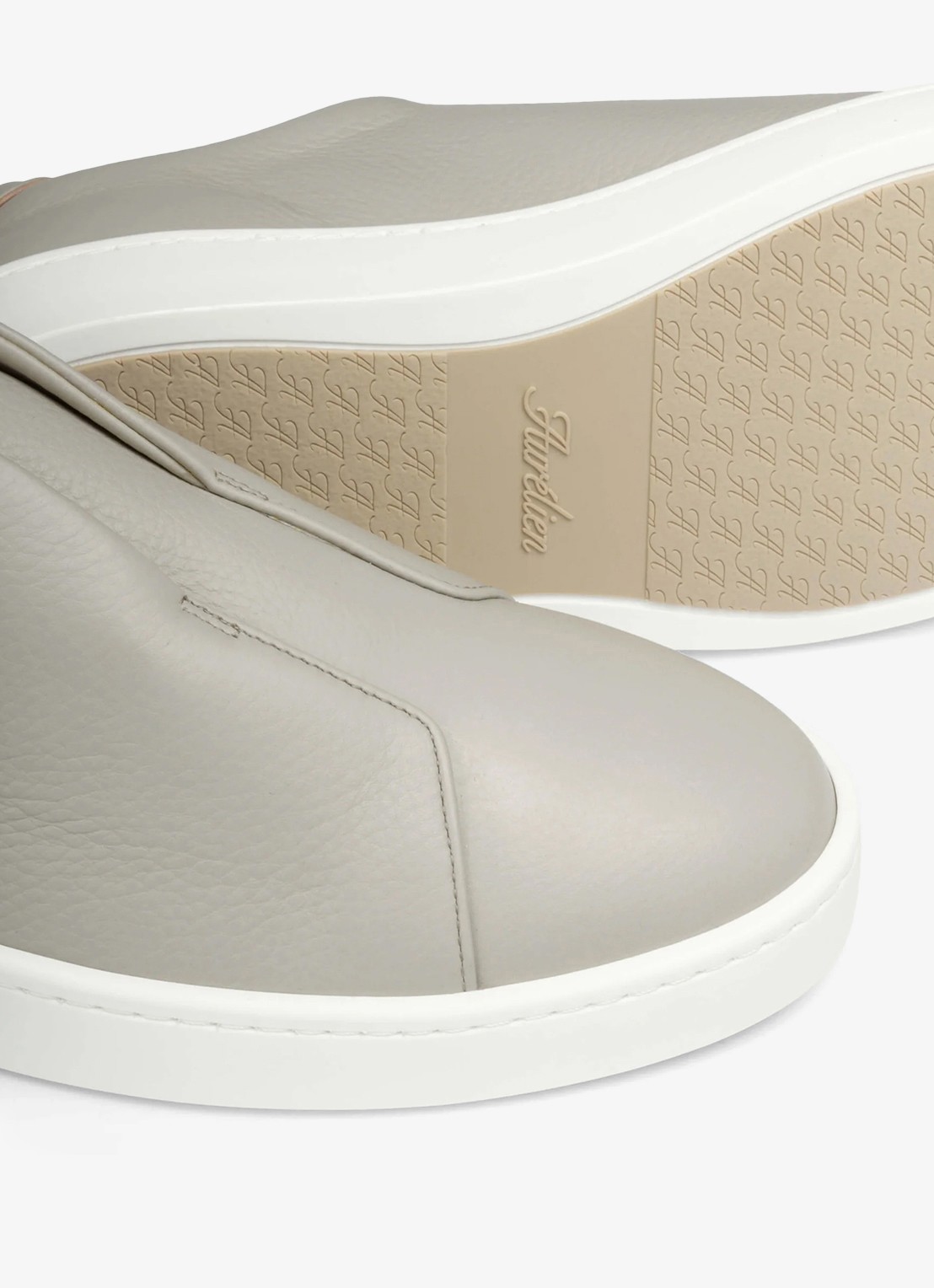 Aurélien AUR3 sneaker van kalfsleer - detail 4 light grey-50 / grijs