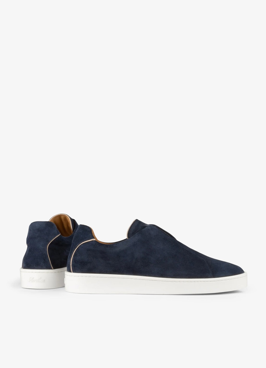 Aurélien AUR3 sneaker van suède - achterkant 5 navy-410 / blauw