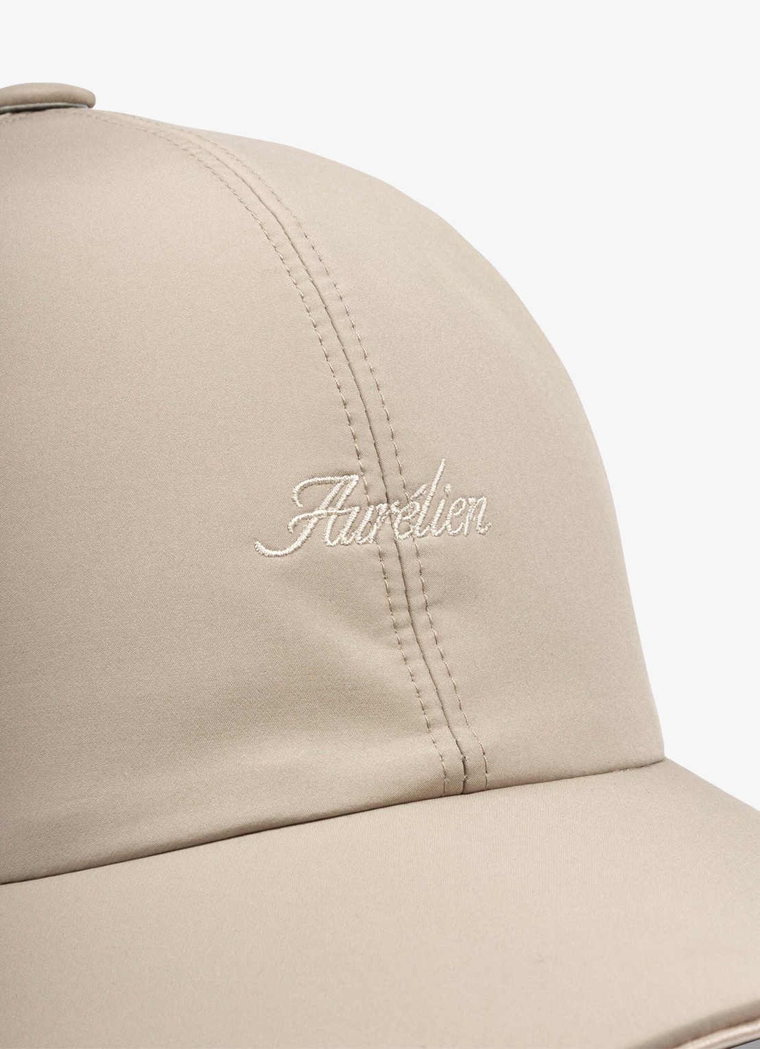 Aurélien Baseball pet met logo - detail beige-260 / beige
