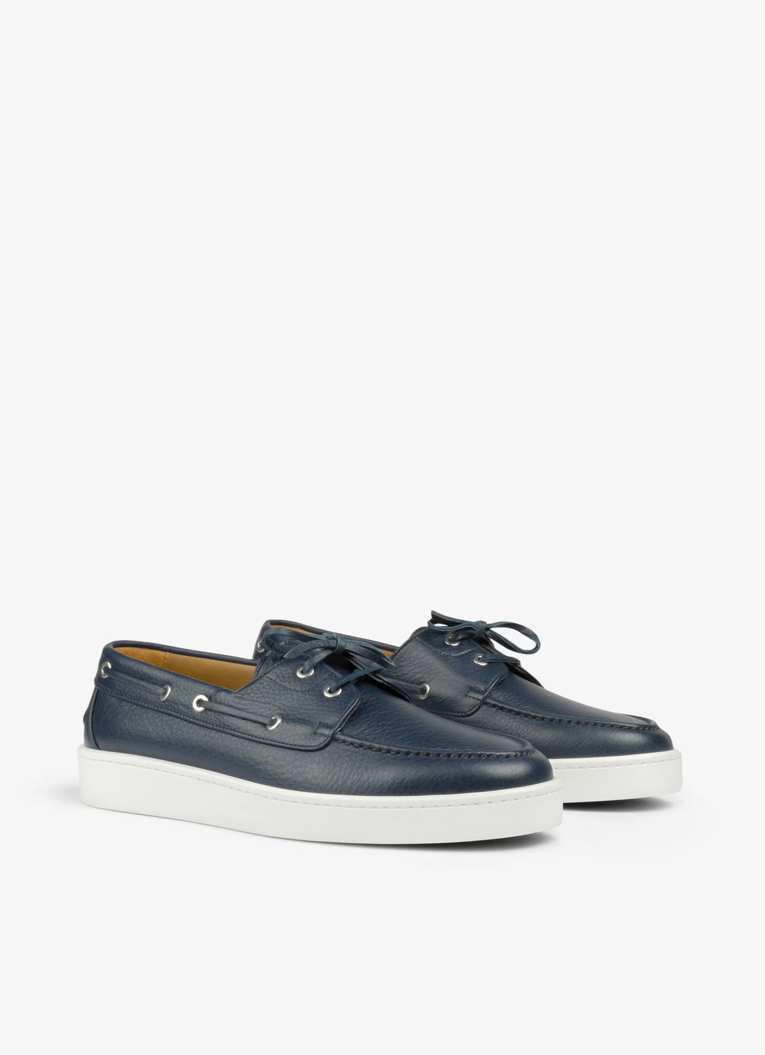Aurélien Boat sneaker van kalfsleer - detail 3 navy-410