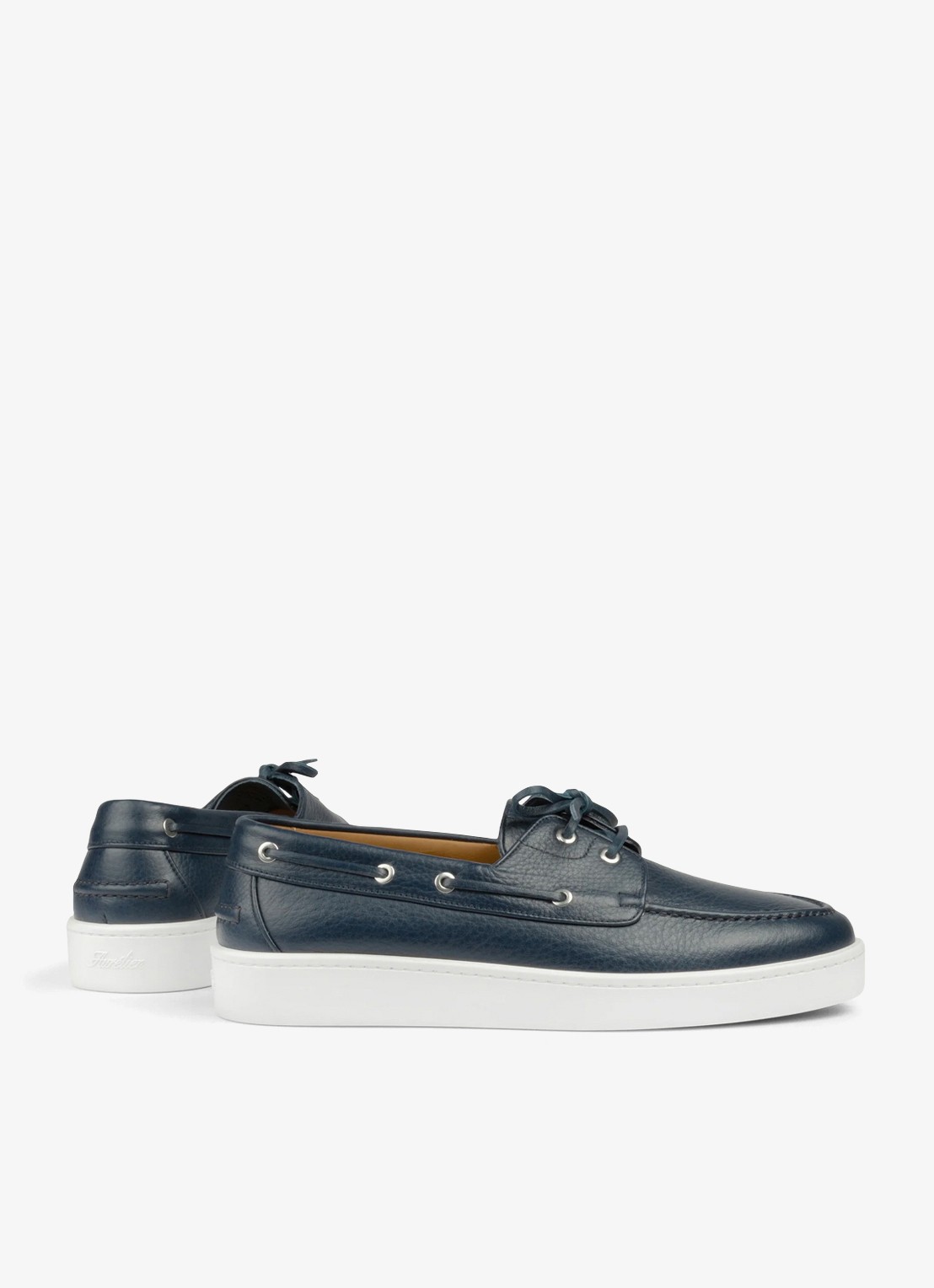 Aurélien Boat sneaker van kalfsleer - detail 5 navy-410