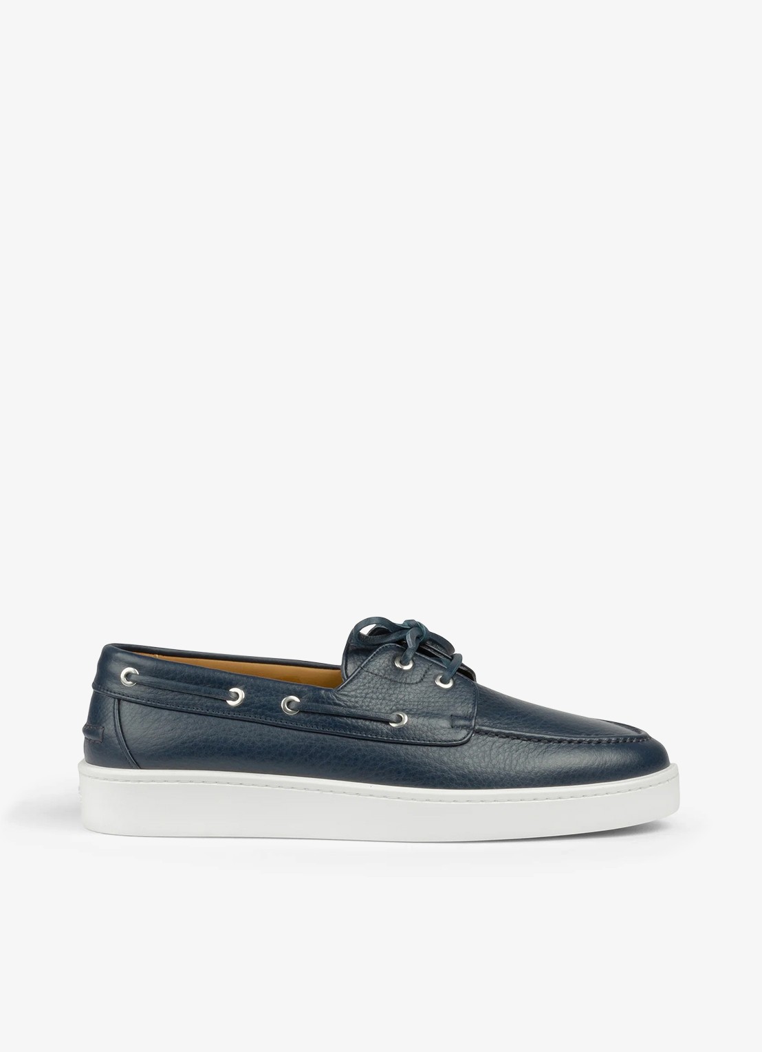 Aurélien Boat sneaker van kalfsleer - voorkant 5 navy-410 / blauw