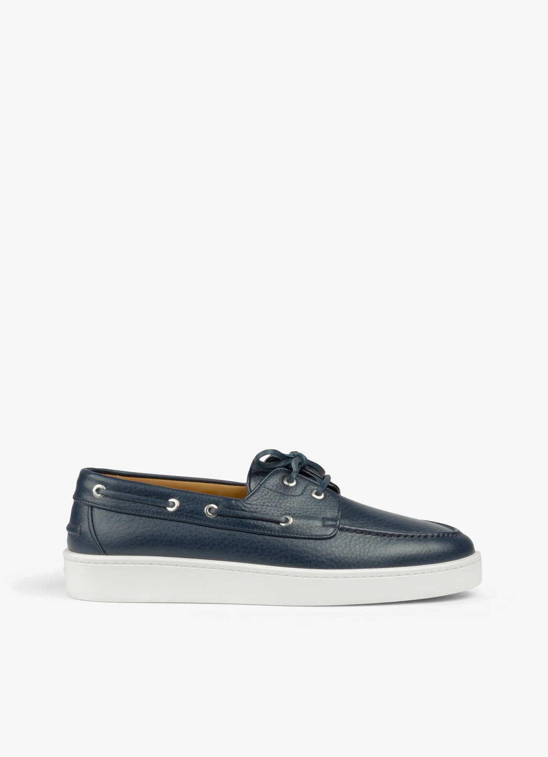 Aurélien Boat sneaker van kalfsleer - voorkant navy-410