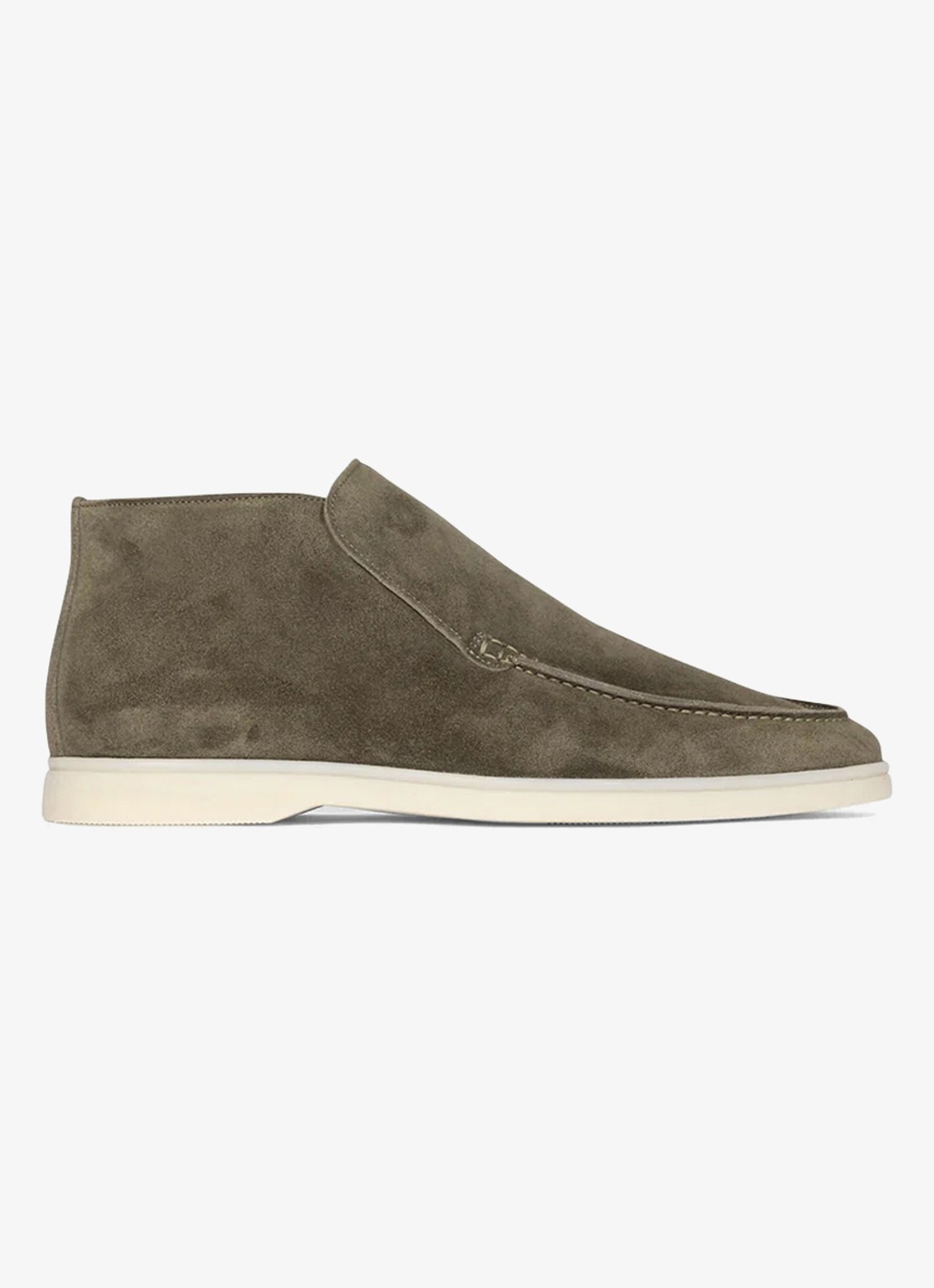 Aurélien City loafer van suède - voorkant 3 olive-300 / groen